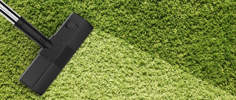 vacuum cleaning on green carpet